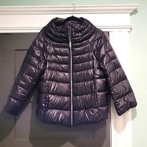 Sam Edelman 3/4 Sleeve Black Puffer Coat - Large